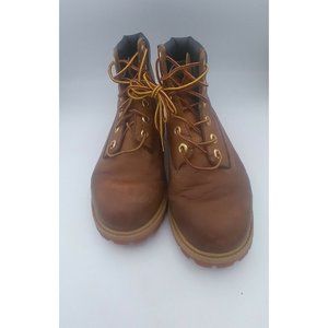 Timberland Junior 12909 Leather Round Toe Lace Up Wheat Boots Size 5 pre-owned
